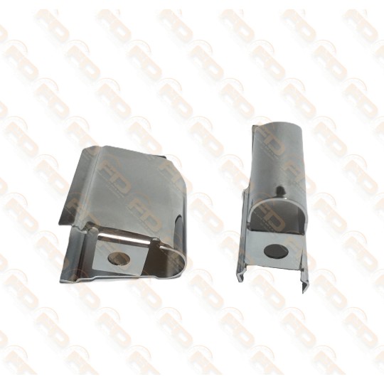 COPPIA DISTANZIALE ACCIAIO CROMATO PARAURTI POSTERIORE FIAT 500 GIARDINIERA 2