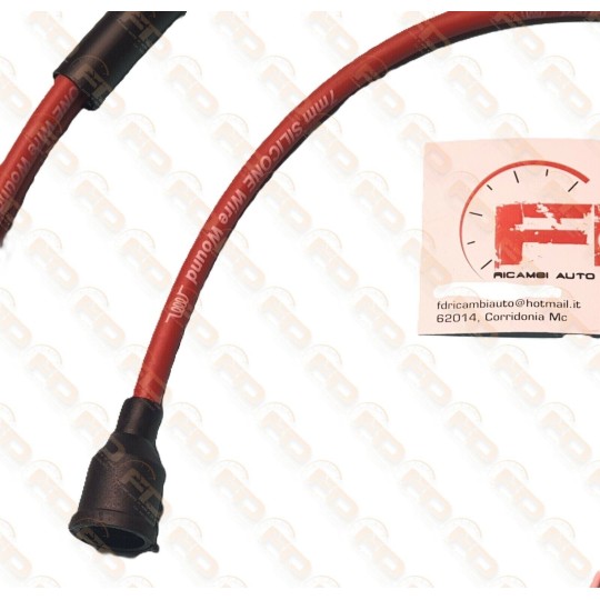 CAVI CANDELE ROSSI PER BOBINA A DESTRA LATO SCARICO SILICONE