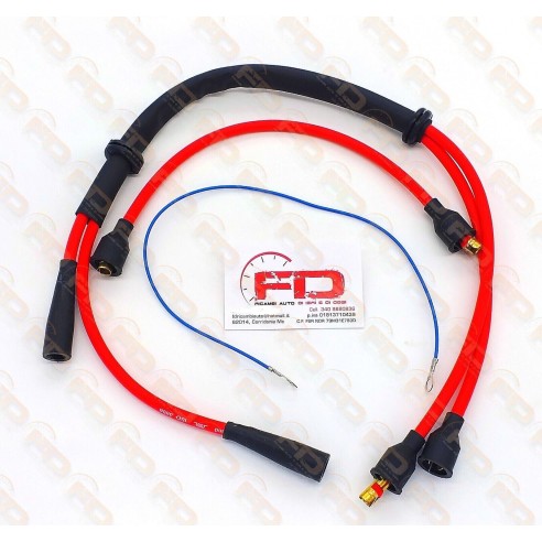 CAVI CANDELE ROSSI PER BOBINA A DESTRA LATO SCARICO SILICONE