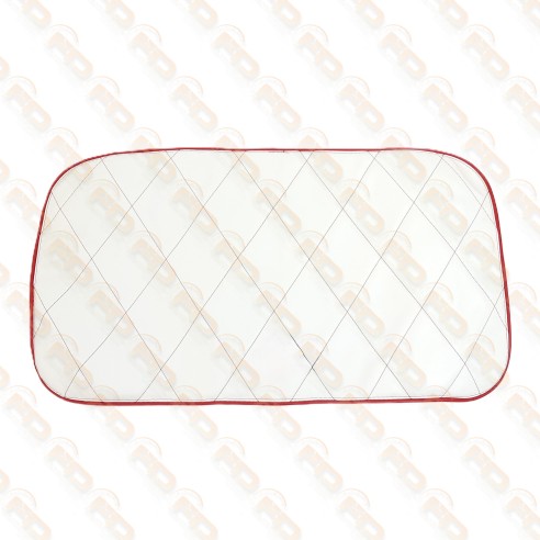 SOTTOTETTO COLORE BIANCO RIFINITURE ROSSE