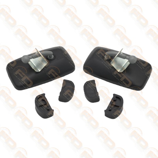 COPPIA SPECCHIETTI RETTANGOLARI PLASTICA