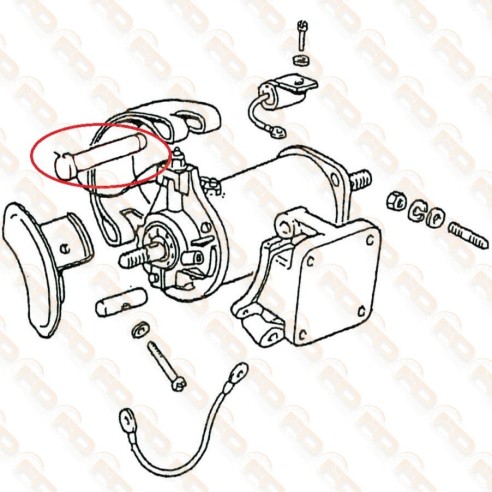 PERNO CON BATTUTA PER FASCIA FISSAGGIO DINAMO FIAT 500 N D F L R
