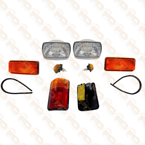KIT FANALERIA COMPLETA FIAT 126 ARANCIO FARI POSTERIORE A 2 VITI