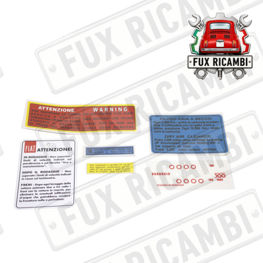 KIT ADESIVI COMPLETO FIAT 500 D