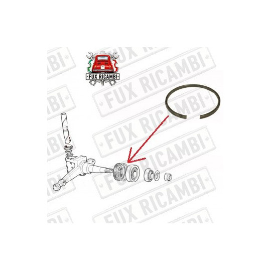 ANELLO ELASTICO DISTANZIALE CUSCINETII RUOTA ANTERIORE FIAT 500 N/D/F/L/R