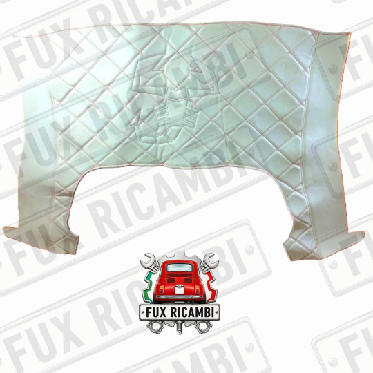 PADIGLIONE SOTTOTETTO SPORTIVO CON STEMMA ABARTH IMBOTTITO PER FIAT 500 EPOCA F L R COLORE BIANCO