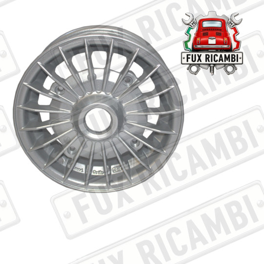 KIT 4 CERCHI TIPO GRIFO SILVER IN LEGA SPORTIVI PER FIAT 500 - 4,5 x 12 ' 2