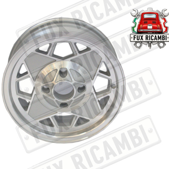 KIT 4 CERCHI TIPO MILLEMIGLIA SPORTIVI PER FIAT 126 ATTACCO STRETTO - 4,5x12'' - CON FINITURA DIAMANTATA 2